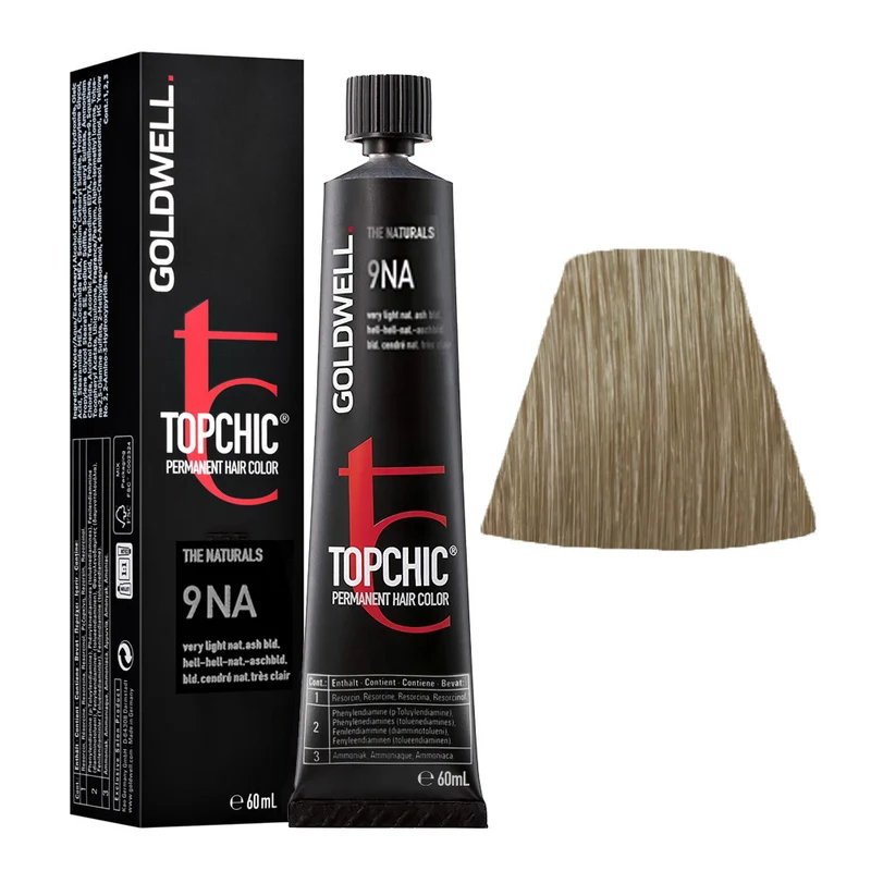 Goldwell Topchic Tube 9NA Blond Cendré Naturel Très Clair 60ml - coloration permanente en tube