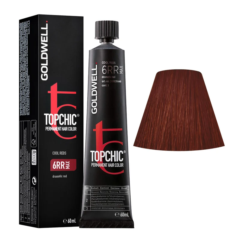 Goldwell Topchic Tube C6RR Max Dramatic Red 60ml - coloration permanente en tube