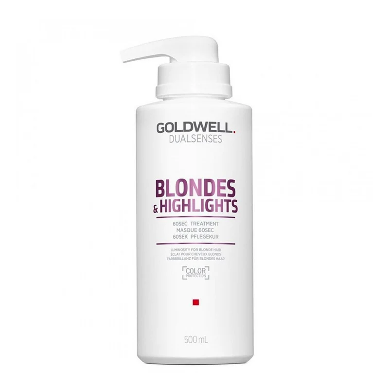 Goldwell Dualsenses Blonde & Highlights Anti-Yellow 60Sec Treatment 500ml - soin anti-jaune pour cheveux colorés