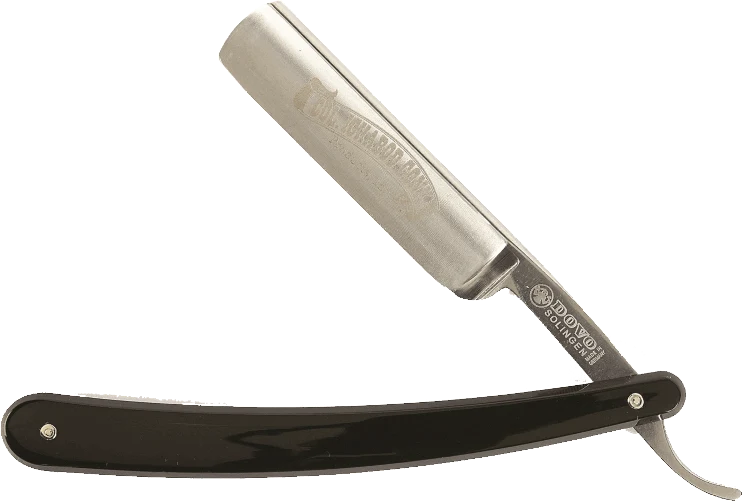 Col. Conk Acrylic Black 6/8" Straight Razor Carbon Steel (Dovo 101681)
