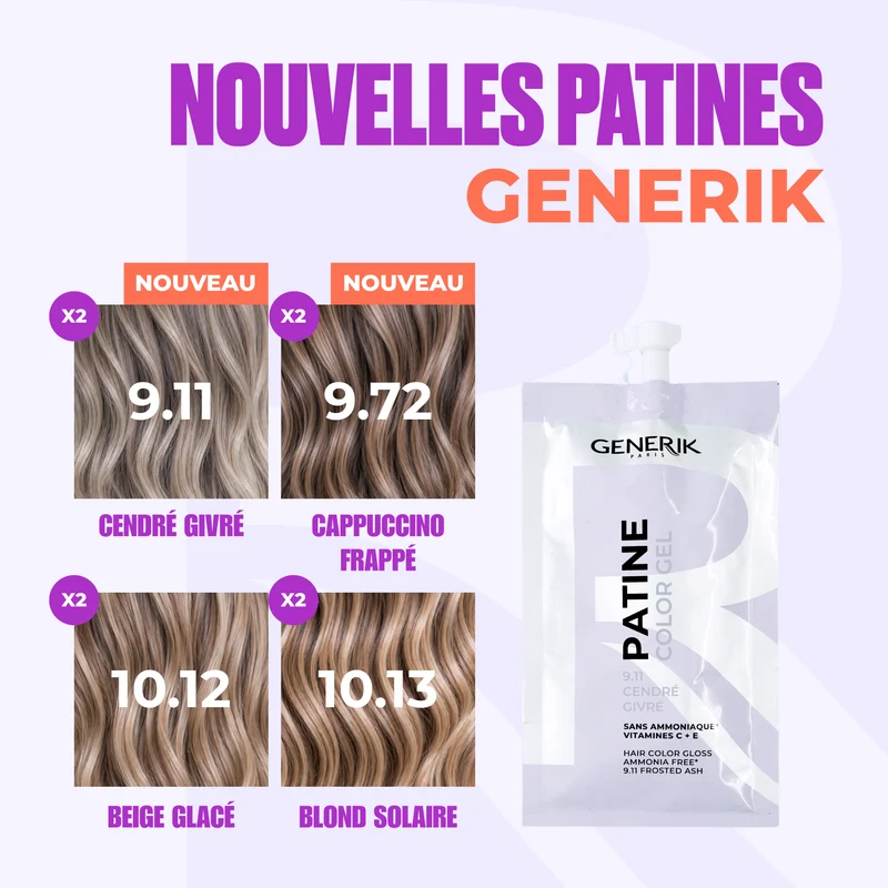 x2 Lots 4 Nouvelles Patines Color Gel GENERIK