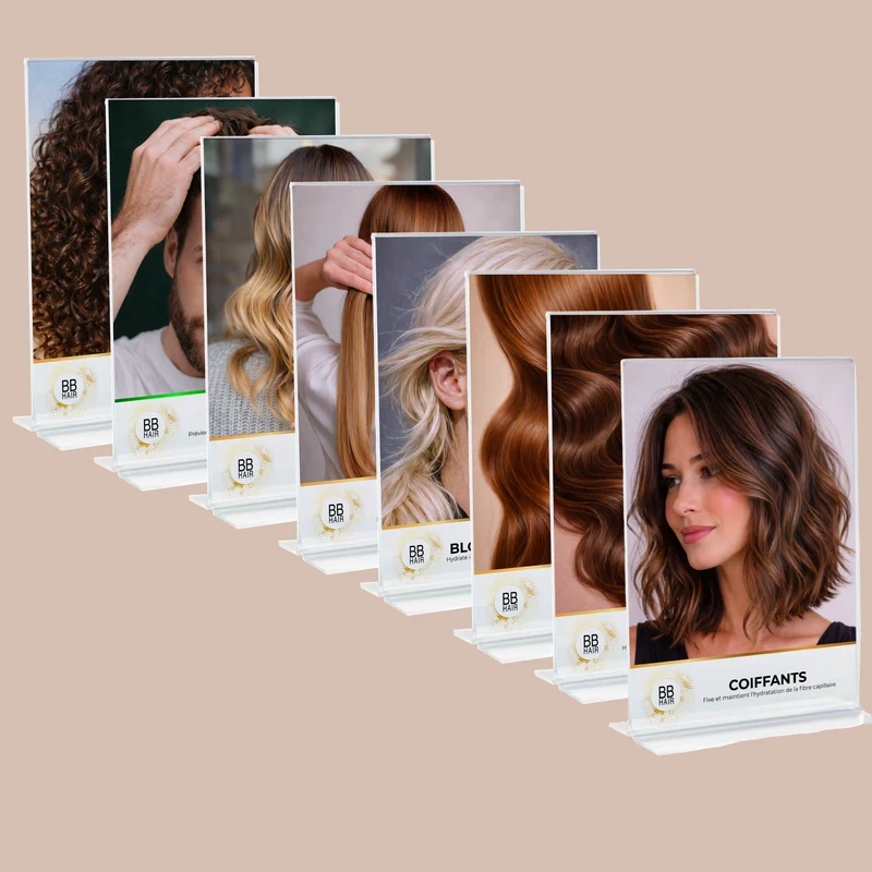 Pack 8 Présentoirs Plexiglas BBHair