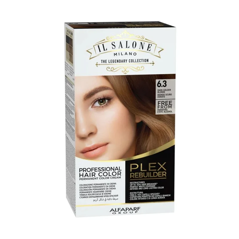 Alfaparf Milano Il Salone Plex Rebuilder Color Kit 6.3 Blond Foncé Doré- coloration permanente en crème