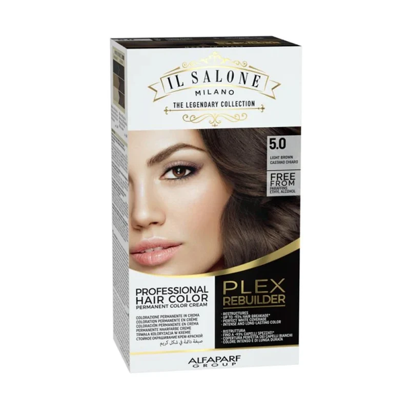 Alfaparf Milano Il Salone Plex Rebuilder Color Kit 5.0 Brun Clair- coloration permanente en crème
