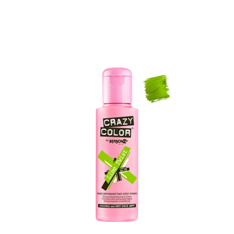 Crazy Color Lime Twist n° 68, 100 ml - crème colorante vert citron