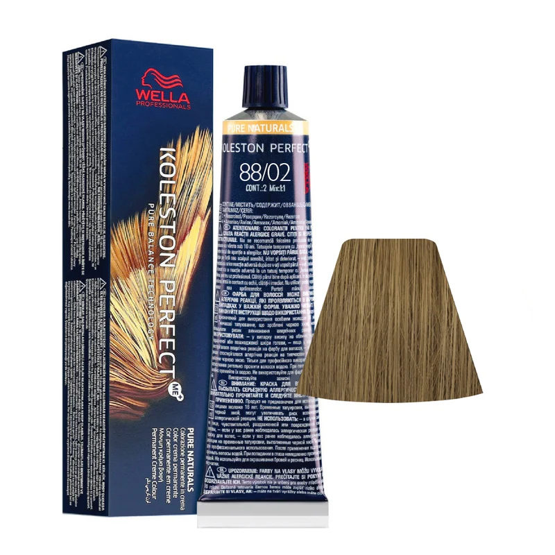 Wella Koleston Perfect Me+ Pure Naturals 88/02 Blond Clair Intense Naturel Matt 60ml - coloration permanente