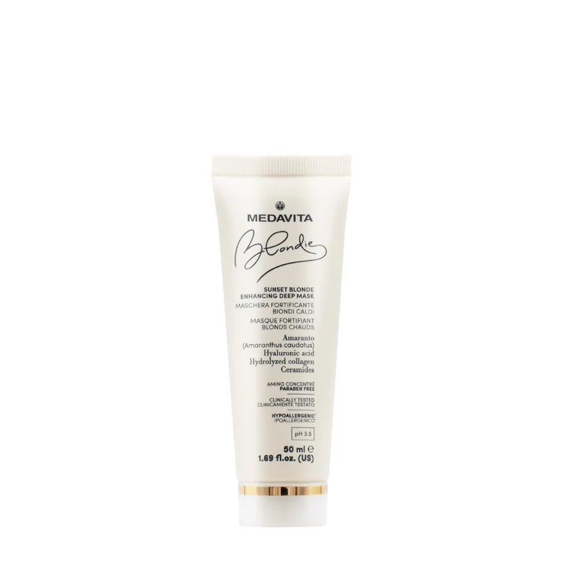 Medavita Blondie Sunset Blonde Enhancing Deep Mask 50ml - masque rehausseur de reflets blonds chauds