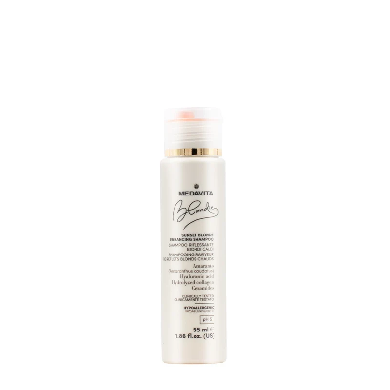 Medavita Blondie Sunset Blonde Enhancing Shampoo 55ml - shampoing rehausseur de reflets blonds froids