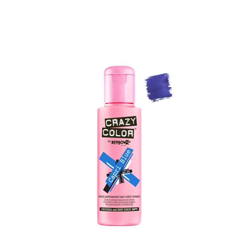 Crazy Color Capri Blue no 44, 100ml - crème colorante bleu capri