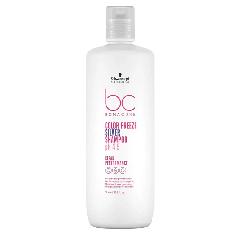 Schwarzkopf BC Bonacure Color Freeze Silver Shampoo pH 4.5 1000ml - shampooing pigmenté pour les tons froids