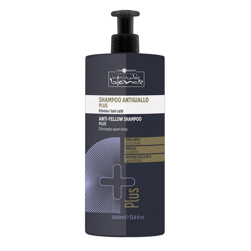 Hair Company Inimitable Blonde Anti-Yellow Shampoo Plus 1000ml - shampoing anti-jaunissement plus