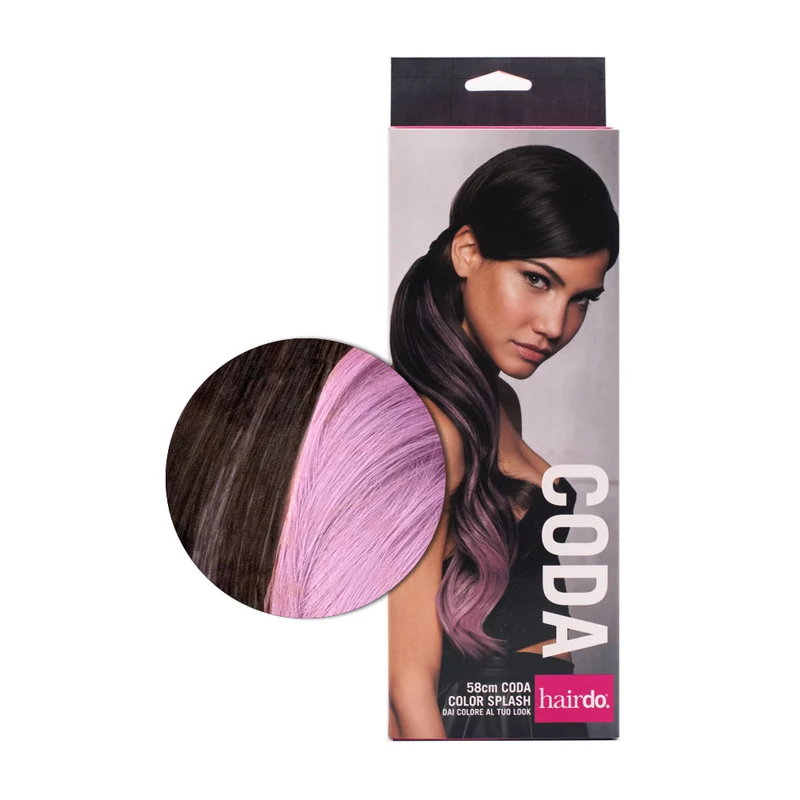 Hairdo Queue Color Splash Dark Chocolate /Lavander 58 cm - queue lavande sur marron moyen