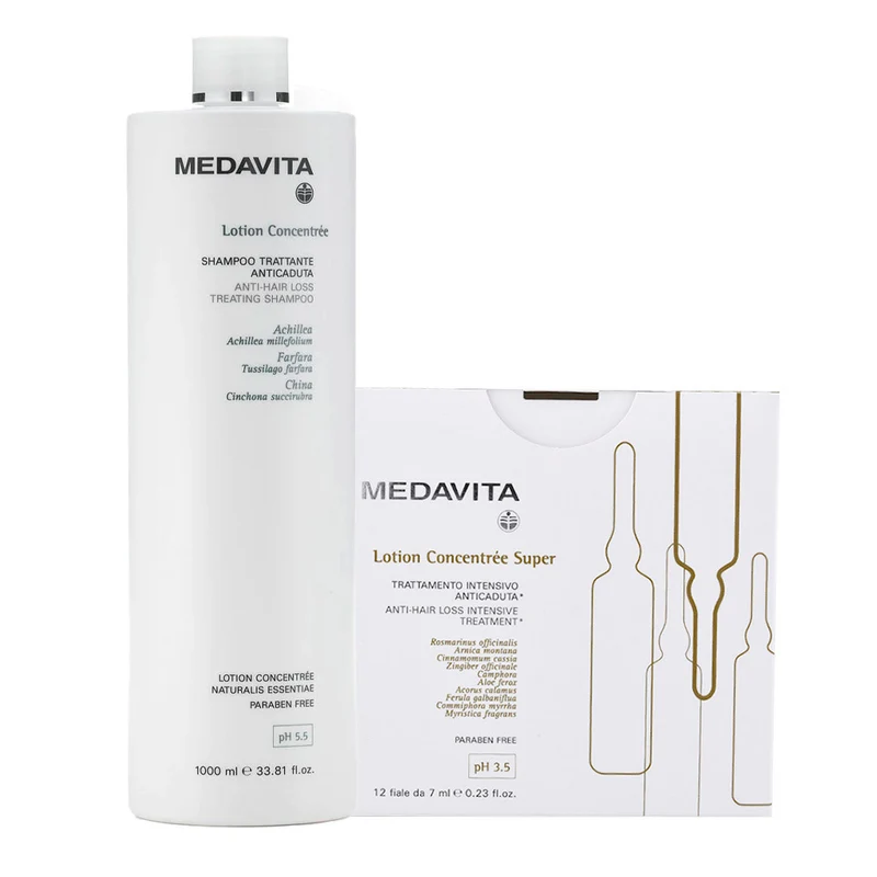 Medavita Scalp Lotion concentree Shampooing 1000ml Traitement intensif 12x7ml