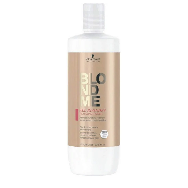 Schwarzkopf BlondeMe All Blondes Rich Conditioner 1000ml - conditionneur pour cheveux blonds épais