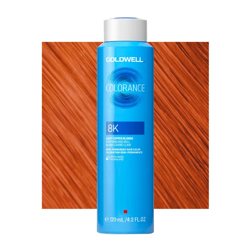 8K Blond cuivré clair Goldwell Colorance Warm reds can 120ml