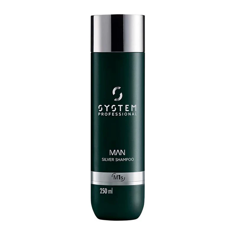 System Professional Man Silver Shampoo M1s 250ml - shampooing cheveux gris et blancs