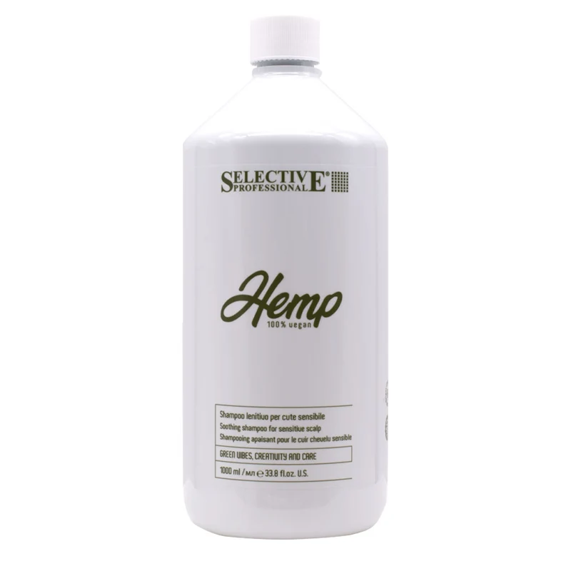 Selective Professional Hemp Lenitive Shampoo 1000ml - shampoing apaisant cuir chevelu sensible