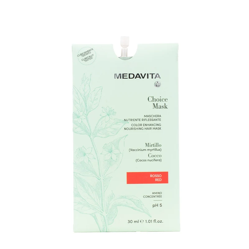 Medavita Lunghezze Choice Mask Red 30ml - masque reflets nourissant rouge