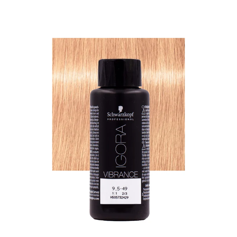 Schwarzkopf Igora Vibrance 9.5-49 Pastel Beige Violet 60ml - coloration ton sur ton