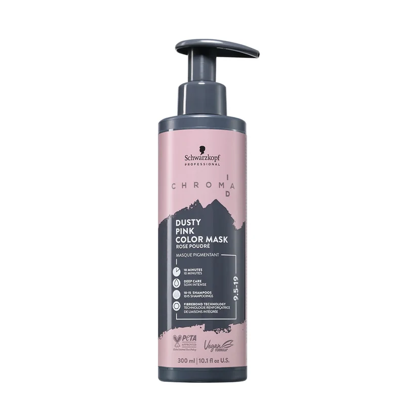 Schwarzkopf Chroma ID Color Mask 9.5-19 Dusty Pink 300ml - masque colorant semi-permanent