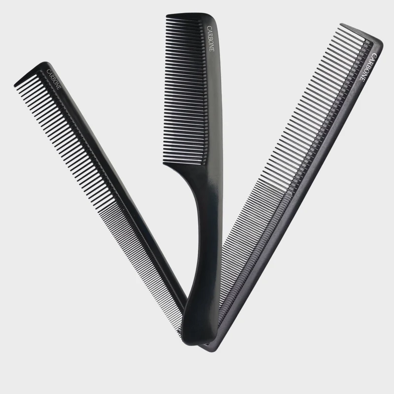 Lot de 3 peignes noir Carbone