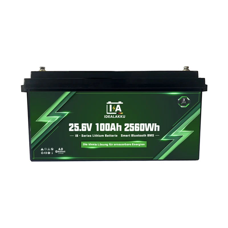 Batterie LiFePO4 IDEALAKKU IB-24-100 25.6V 100Ah Bluetooth
