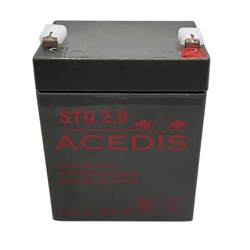 Batterie Plomb AGM ACEDIS STD2.9 12V 3.1Ah – VRLA Étanche Faston 4.75mm