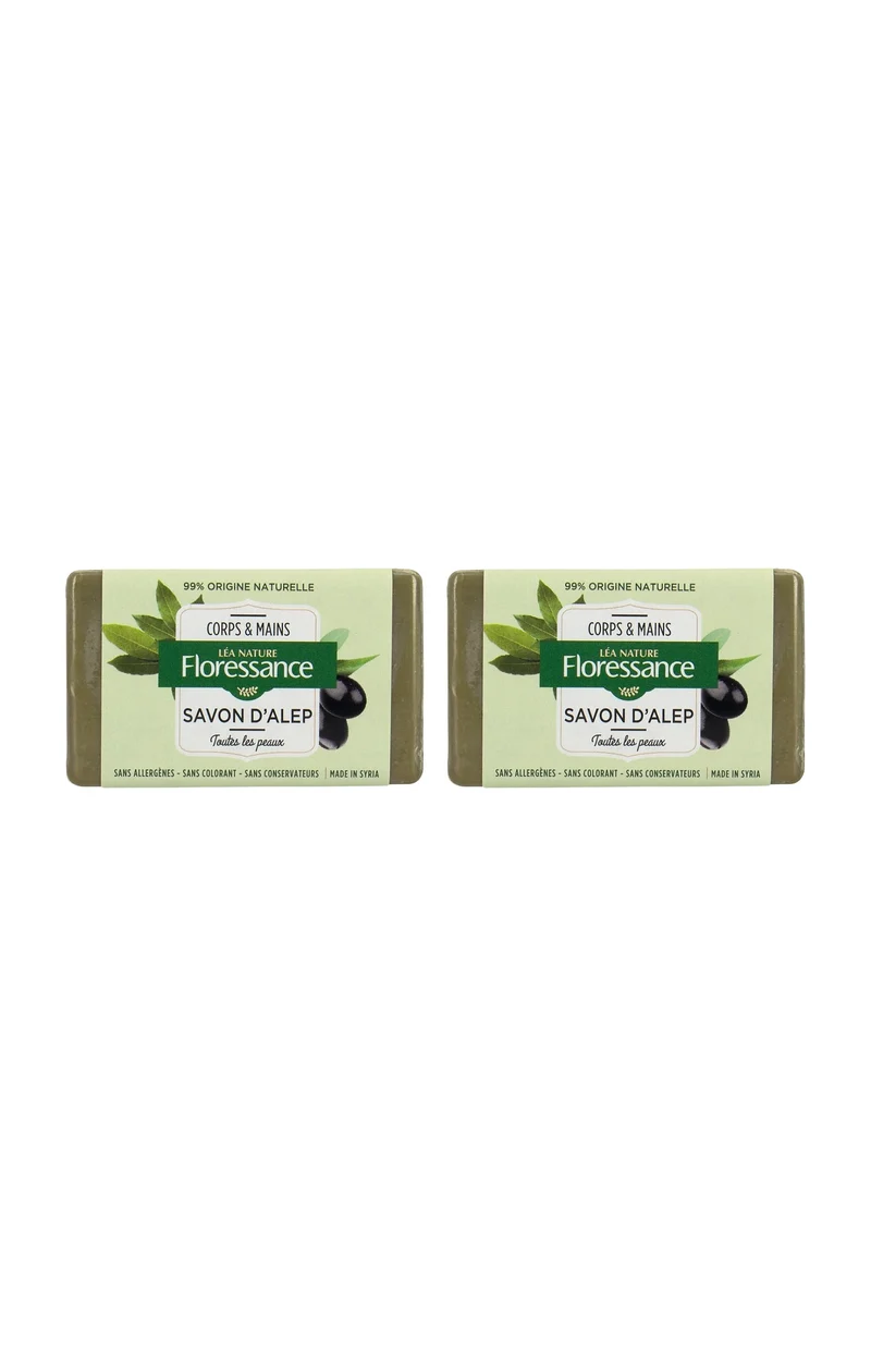 Savons d'Alep - Tous types de peaux - Corps & mains - 2 x 100 g