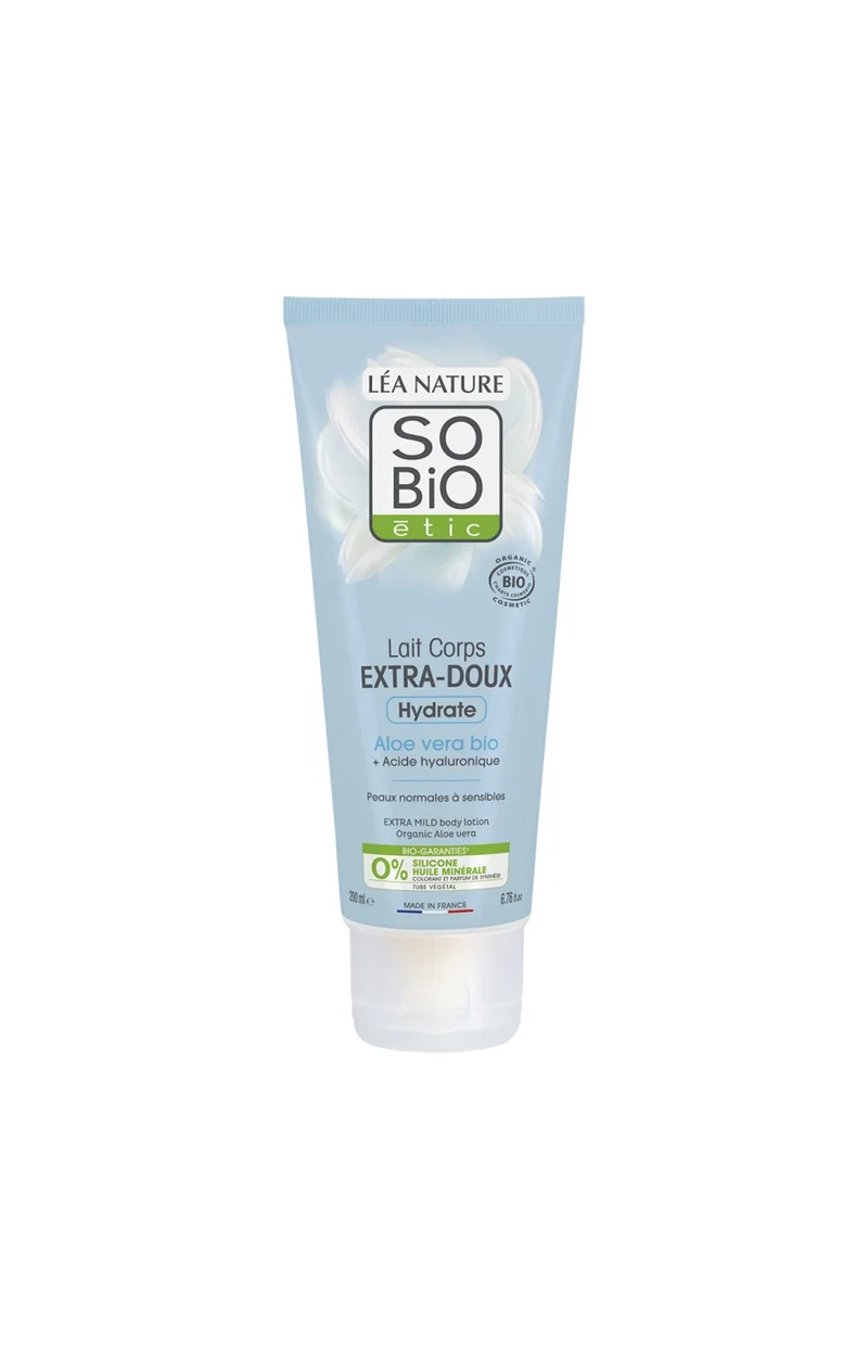 Lait corps extra-doux bio - Hydratation - Aloe vera - 200 ml