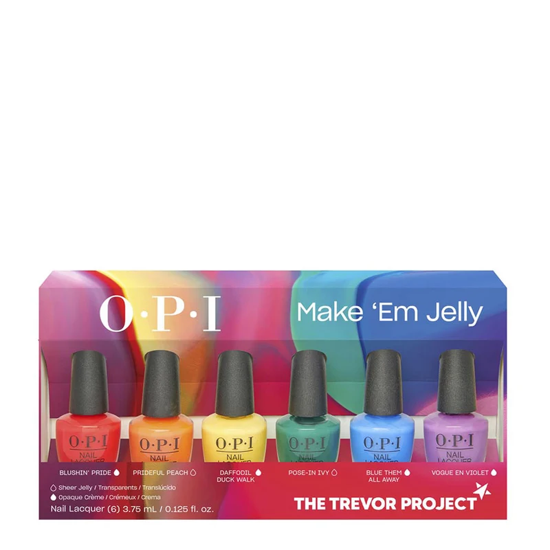OPI Nail Laquer Make 'Em Jelly Summer 2025 Set Mini Pack 6x3.75ml - coffret vernis à ongles