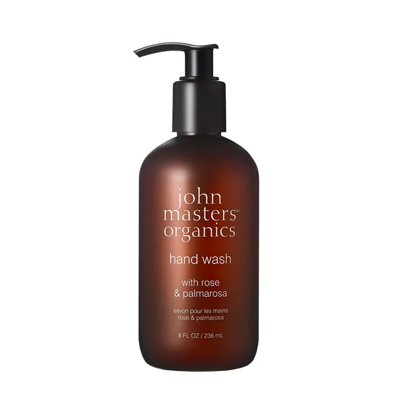 John Masters Organics Hand Wash Rose And Palmarose 236ml - savon pour les mains à la rose et au palmarosa