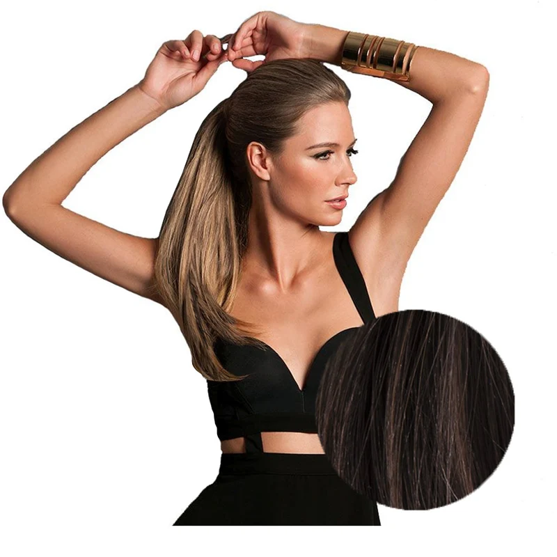Hairdo Queue de cheval Lisse R4 Marron Foncé 46cm