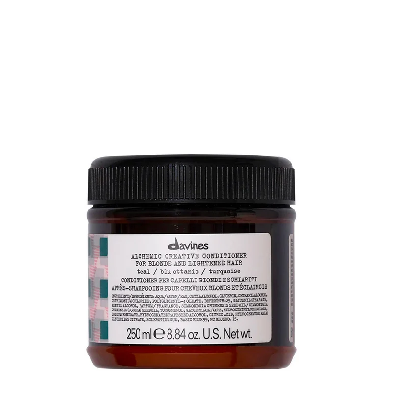 Davines Alchemic Creative Conditioner Teal 250ml - après-shampoing coloré bleu sarcelle cheveux blonds ou éclaircis