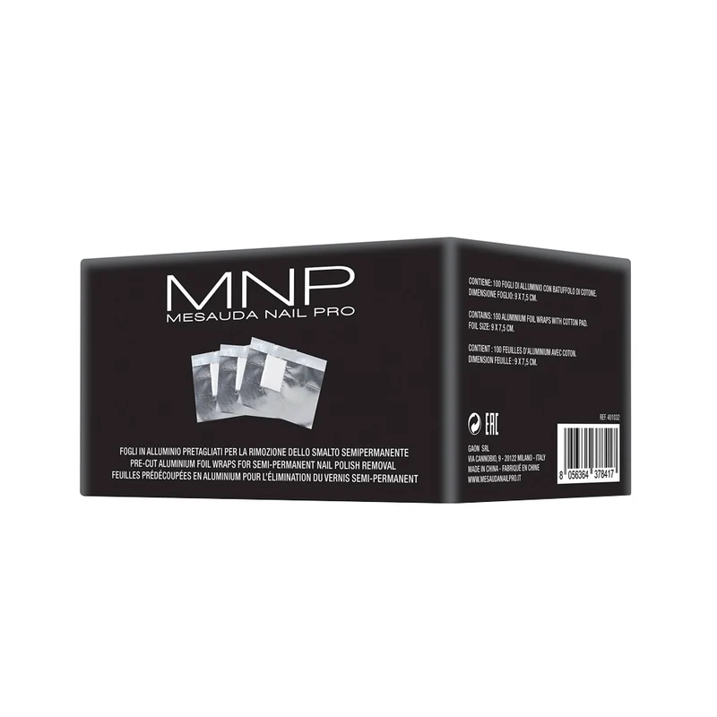 My Nail Pro MNP Fogli Rimozione 100 fogli - feuilles d'aluminium dissolvants