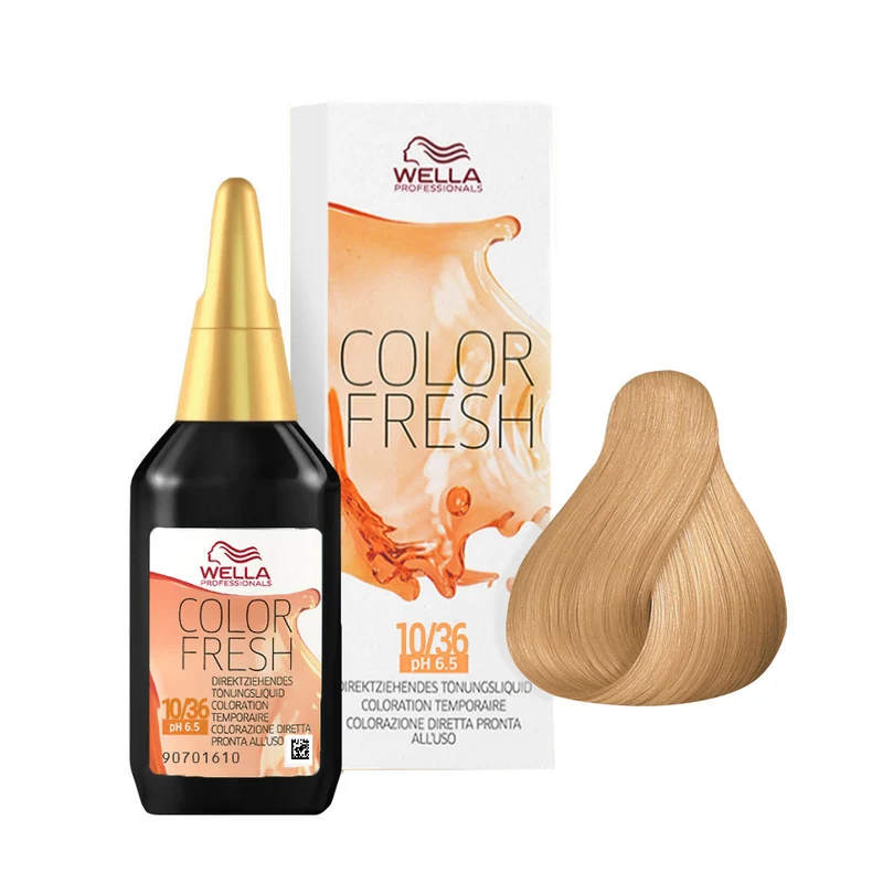 Wella Color Fresh 10/36 Blond Platine Violet Doré 75ml - rehausseur de couleur sans ammoniac