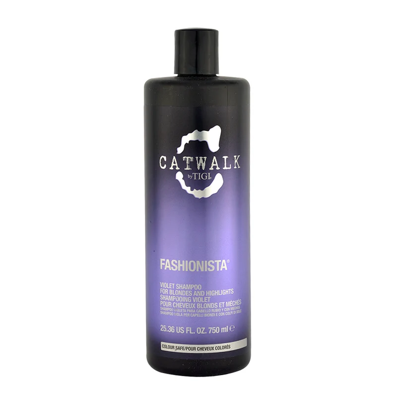 Tigi Catwalk Fashionista Violet Shampoo 750ml - shampooing anti-jaune cheveux blonds