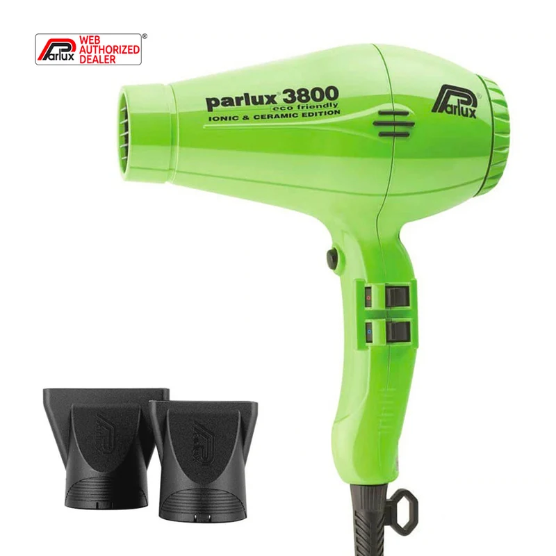 Parlux 3800 EcoFriendly Ionic & Ceramic Vert - sèche-cheveux professionnel