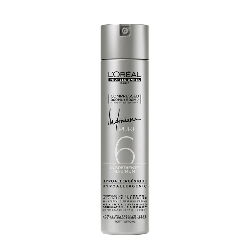 L'Oreal Hairspray Infinium Pure Strong 300ml - laque à tenue forte sans odeur
