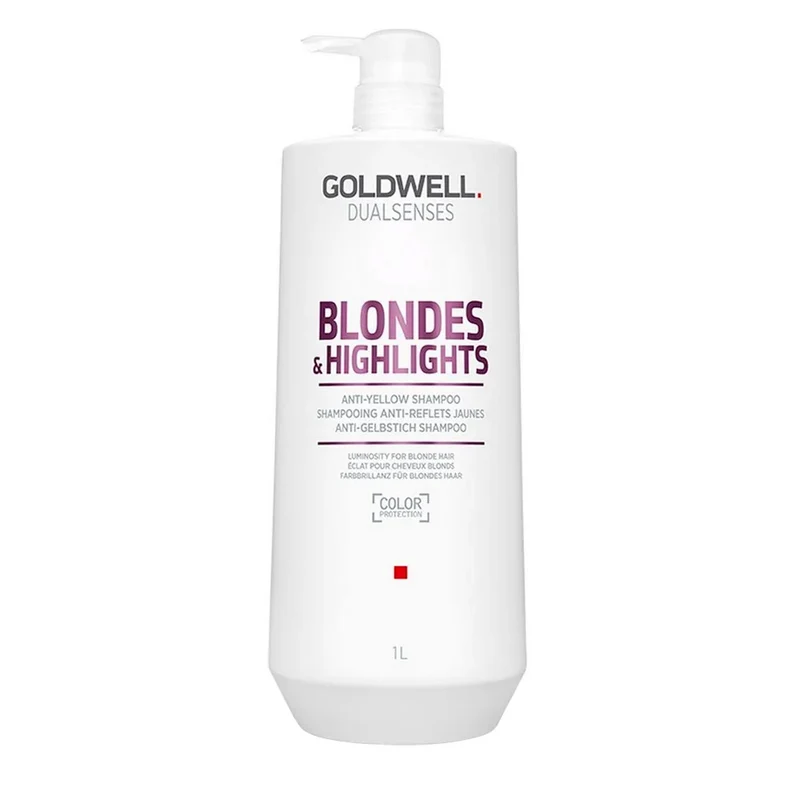 Goldwell Dualsenses Blonde & Highlights Anti-Yellow Shampoo 1000ml - shampooing anti-jaune pour cheveux colorés o