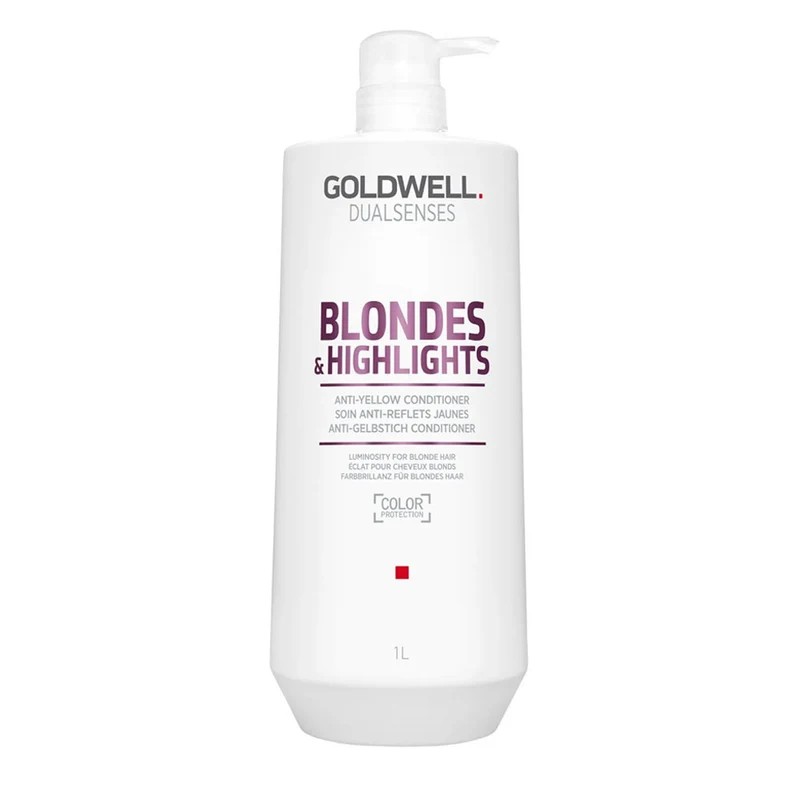 Goldwell Dualsenses Blonde & Highlights Anti-Yellow Conditioner 1000ml -après-shampooing anti-jaune pour cheveux colorés