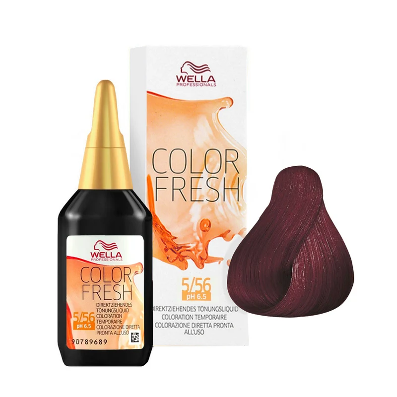 Wella Color Fresh 5/56 Châtain Clair Acajou Violet 75ml - rehausseur de couleur sans ammoniac