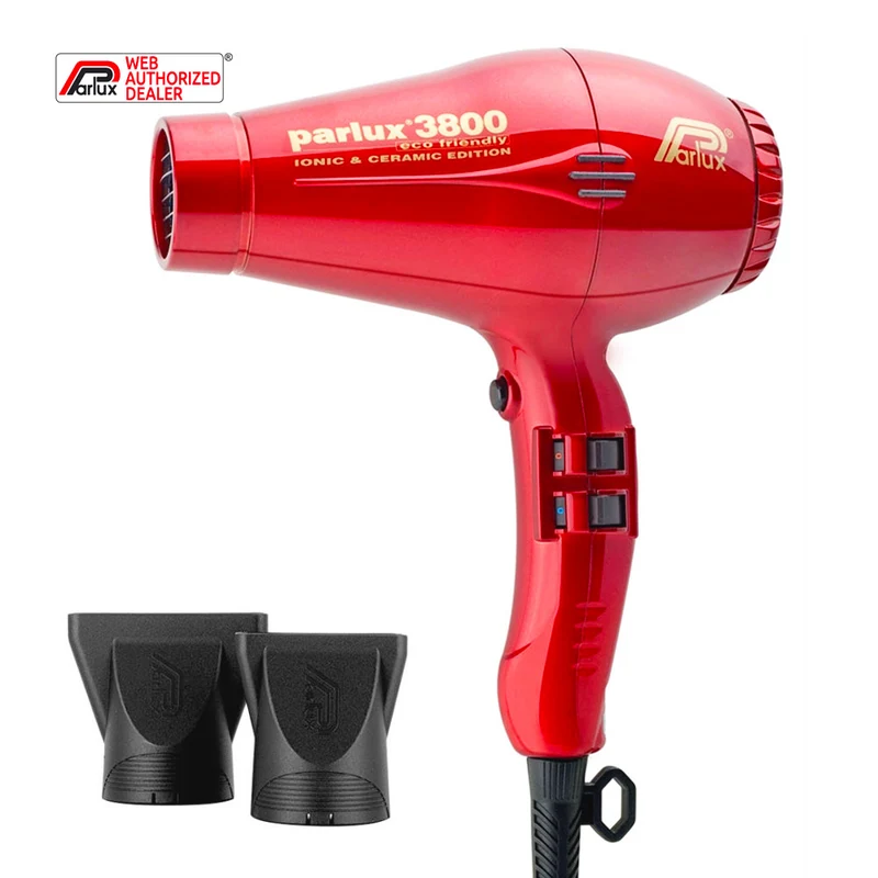 Parlux 3800 EcoFriendly Ionic & Ceramic Rouge - sèche-cheveux professionnel