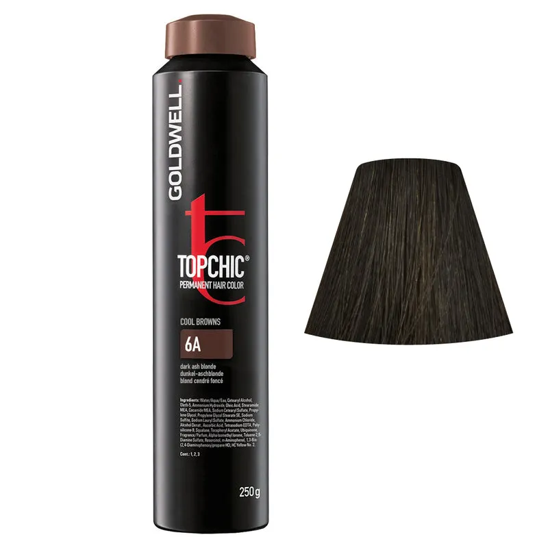 Goldwell Topchic Can 6A Blond Cendré Foncé 250gr - coloration permanente en bombe