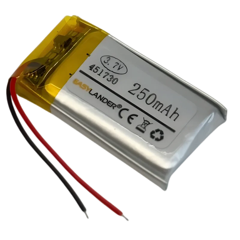 Batterie LiPo 451730 3,7 V 250 mAh avec protection PCB