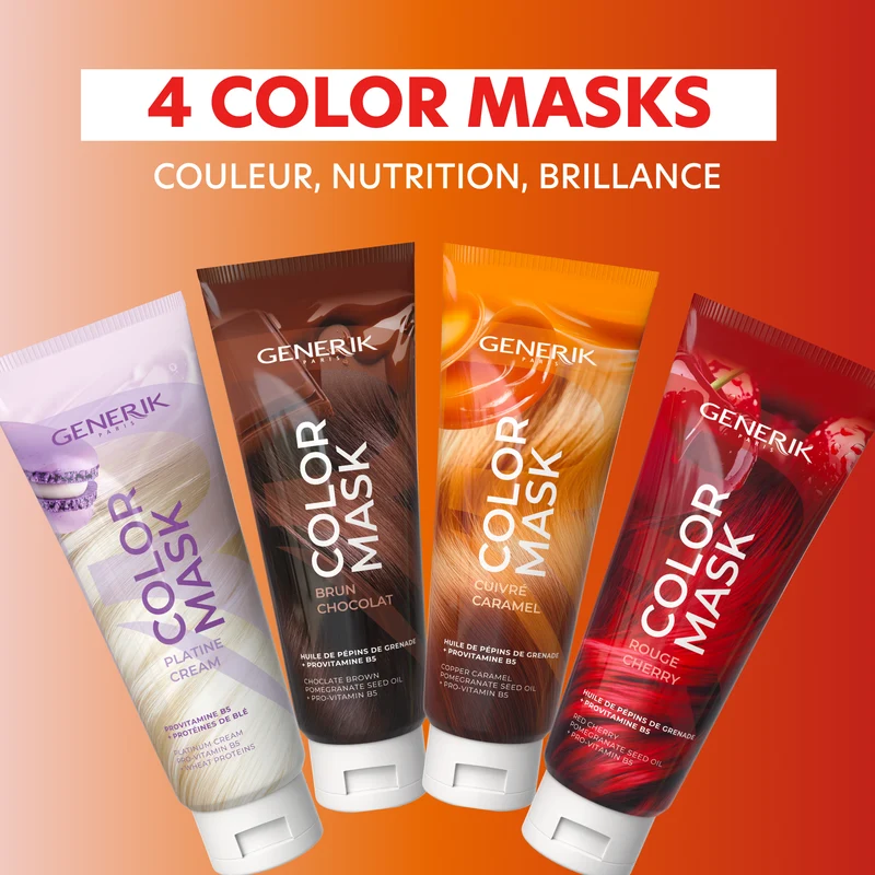 Lot Color Mask GENERIK - Chocolat / Cherry / Caramel / Platine - 4 x 200 ml