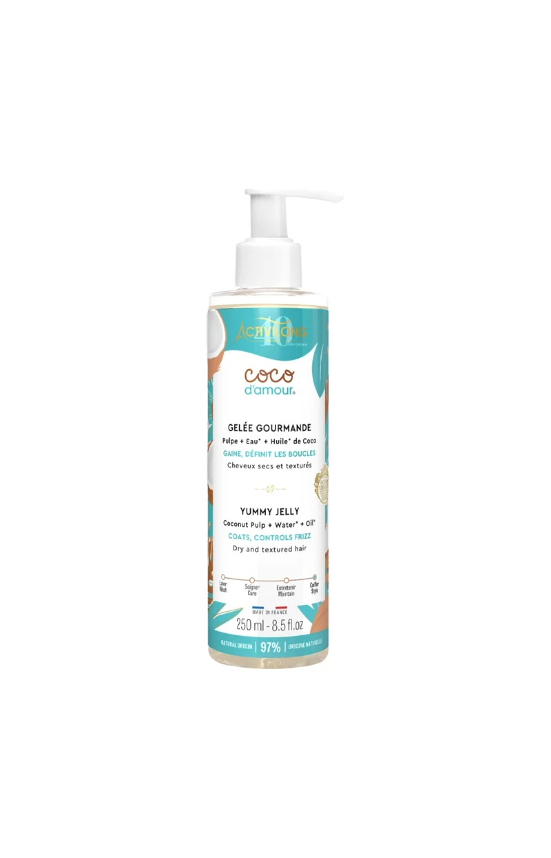 Gelée gourmande - Noix de coco - Cheveux secs & texturés - 250 ml