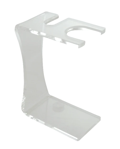 Acrylic DE Safety Razor or Mach3 Razor + Shave Brush Stand - Clear / Transparent