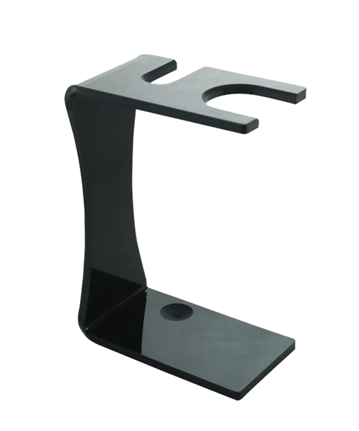 Acrylic DE Safety Razor or Mach3 Razor + Shave Brush Stand - Black