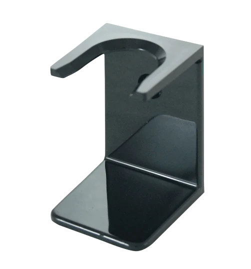Acrylic Shave Brush Stand, Countertop or Wall Mountable, Universal - Faux Ebony / Black