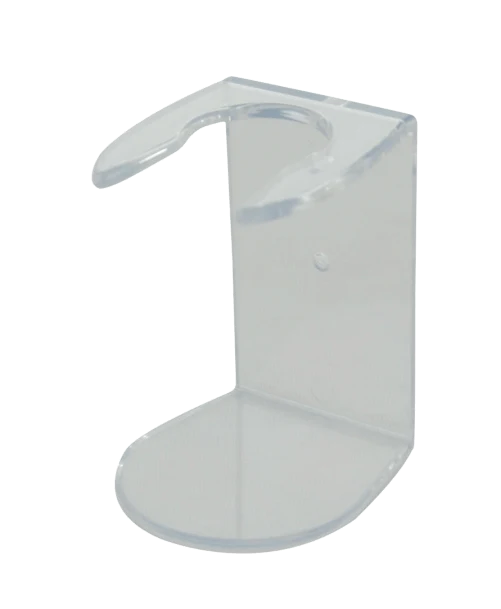 Acrylic Shave Brush Stand, Countertop or Wall Mountable, Universal - Clear / Transparent